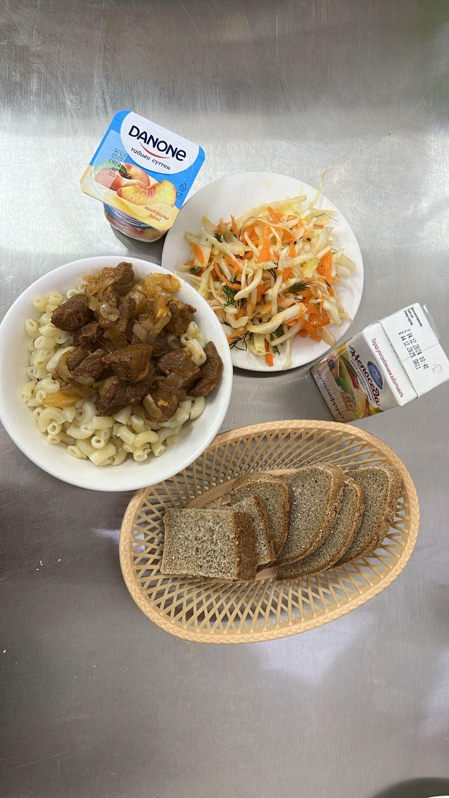 Тегін тамақтануға арналған ас мәзірі.Меню блюд для организации бесплатного питания